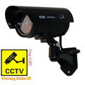 Creative Fake Bullet Camera Plastic Dummy CCTV Camera With Red Flashing Led Power Via AA Battery Surveillance Security System