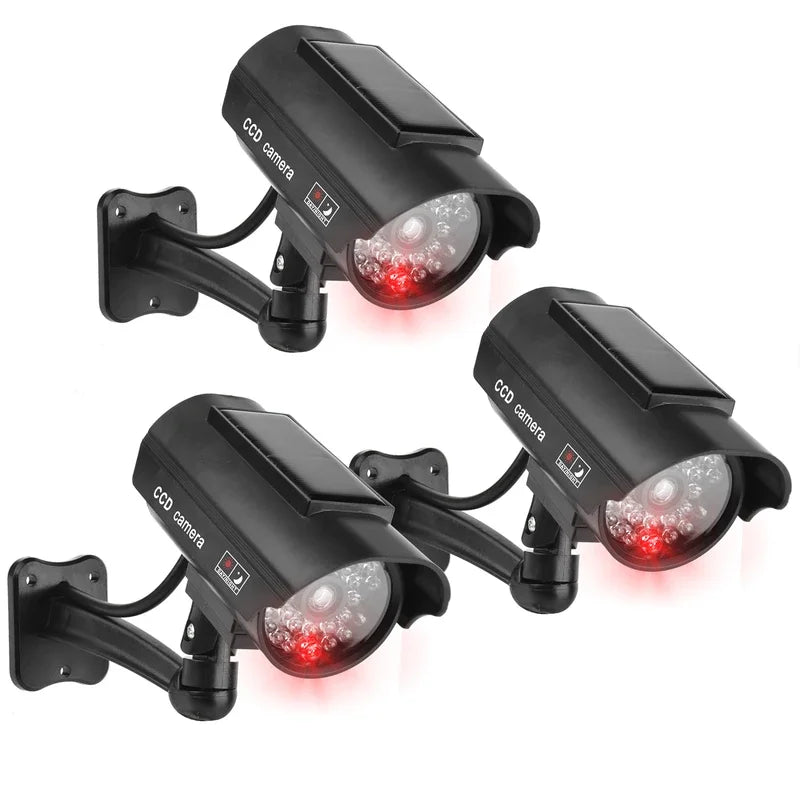 ALARMEST Fake Camera Solart Dummy Waterproof Security CCTV Surveillance Camera With Flashing Red Led Light Outdoor Indoor
