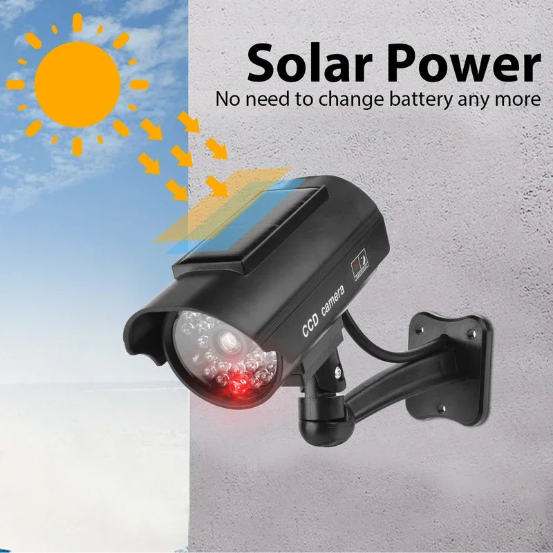 Eleopard Fake Camera Solart Dummy Waterproof Security CCTV Surveillance Camera With Flashing Red Led Light Outdoor Indoor